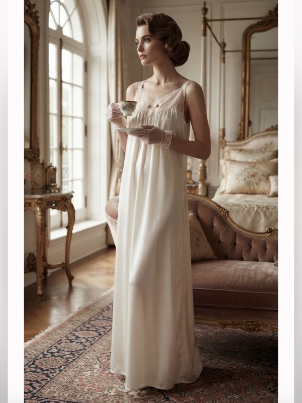 Vintage rare 60’s Lenora silk blended long gown